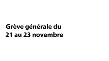 Grève générale du 21 au 23 novembre