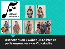 Distinctions au Concours Solistes et petits ensembles de Victoriaville